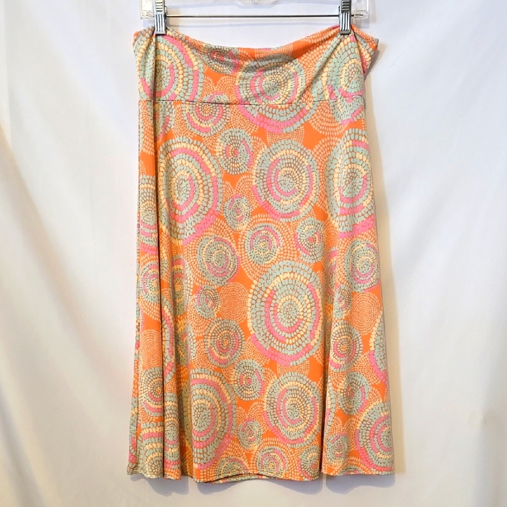 LulaRoe, Skirt, XL Flowy, Soft, Full, A-line,  Stretch, Pink, Blue, Cream, Peach